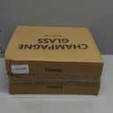 UMEIED Champagne Flutes, 6oz Edge Champagne Glasses Set of 12 with Long Stem - Sparkling Wine Glasses & Elegant Gift for Home, Wedding, Anniversary, Party, Birthday, Clear