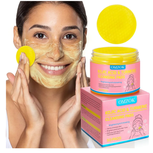 Turmeric Kojic Acid Cleansing Pads - Turmeric Facial Cleansing Pads For Acne Firming Skin - Remove Excess Keratin Clean Pores 50PCS (EXP 09/27/2027)