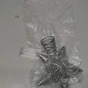 Juegoal Star Tree Topper with 20 LED Lights, Metal Silver Lighted Treetop Ornaments, Battery Powered Light Up Christmas Tree Decorations, 6.5 x 6.5 Inches