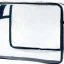 Clear Toiletry Bag, PVC Makeup Bag for Women, Spacious Transparent Cosmetic & Toiletry PouchLarge Transparent Makeup Pouch for Travel (Clear)