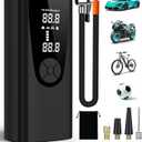 Tire Inflator Portable Air Compressor-180PSI Air Pump for Car Tires-20000mAh Electric Tire Pump-Car Tire Air Pump with Tire Pressure Gauge-Portable Tire Inflator for Car,Motorcycle,Bike,Ball (Black)