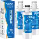 PUREPLUS ADQ747935 Replacement for LG LT1000P, Kenmore 9980, LT1000, LT1000PC, MDJ64844601, ADQ74793501, ADQ74793502, LMXS28626S, LMXS30796S, Refrigerator Water Filter, Model: RWF4700AC, 3Pack, Activated Carbon
