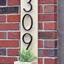 House Numbers For Outside - 5 Inch Modern Floating Address Numbers For Houses Rust Proof Zinc Alloy Easy To Install, High Gloss Black Number 9