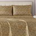 Juicy Couture Twin Size Satin Bed Sheet Set, Deep Pocket Twin Sheet Set with 1 Fitted Sheet, 1 Flat Sheet and 1 Pillowcase, Wrinkle Resistant and Anti Pilling Bed Sheets - Monica Leopard