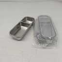 Stainless Steel Snack Containers with Lids- 2 Compartments Bento Lunch Snack Boxes for Adults - Reusable Meal Prep Lunch Box for Home Travel (2compartment4PCS)