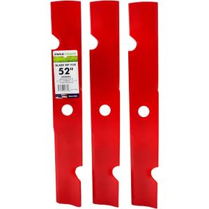 MaxPower 561155B 3 Hi-Lift Blade Set for 52" ExMark and Toro Mowers, Replaces OEM Numbers 109-6873-03, 140-1242