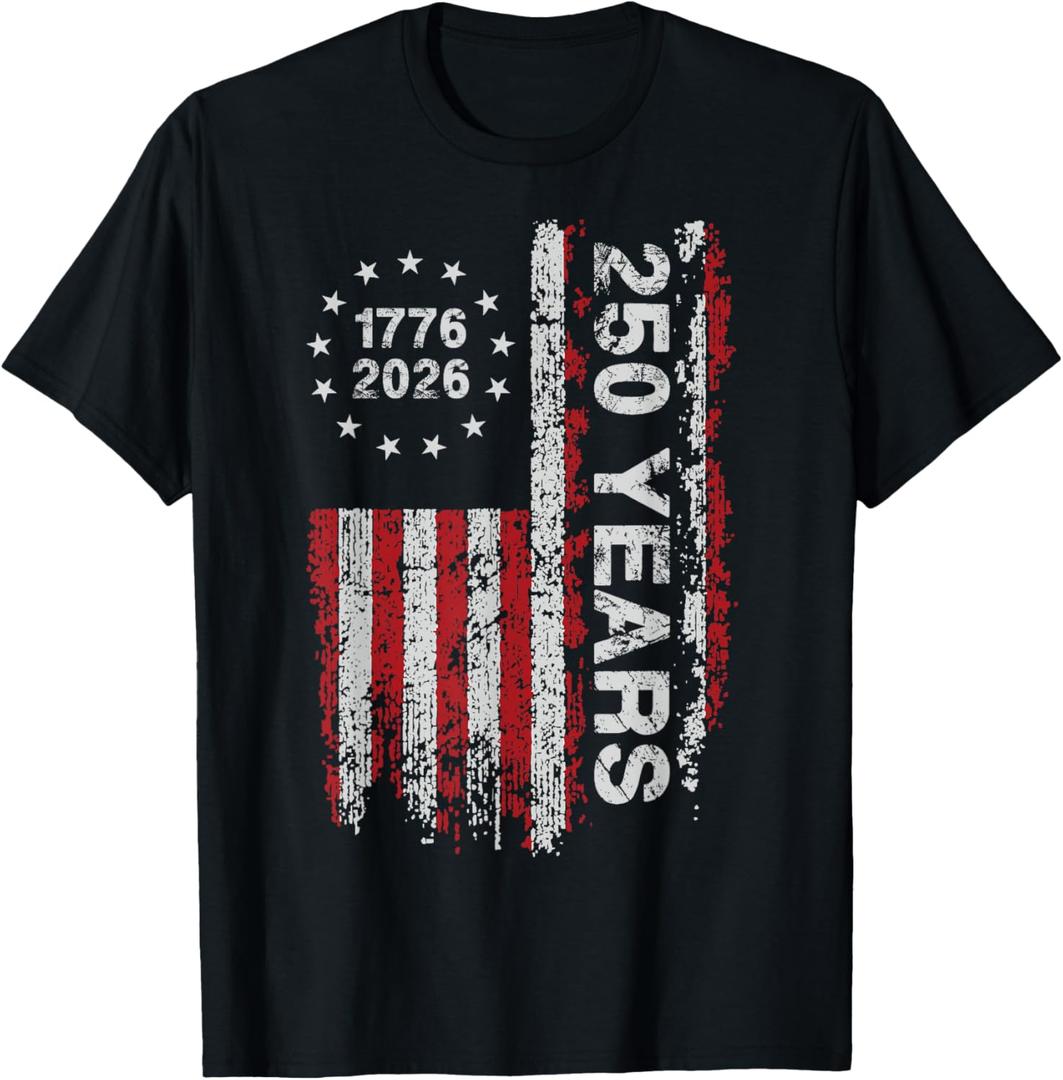 250 Years America Anniversary 250th Independence Day Freedom T-Shirt XL