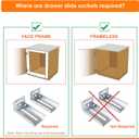 HBL 5 Pairs | Rear Mounting Brackets for Face Frame Cabinets - Compatible with HBL' 1.77 Inch (45mm) Width Drawer Slides, 0 to 3.5 Inch Adjustable.