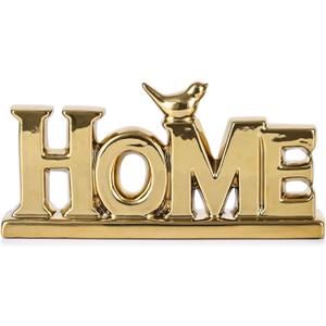 Gold Love Sign Statue - Personalized Home Decor, Bird Sculpture for Living Room, Bedroom, Desktop & Cabinets
