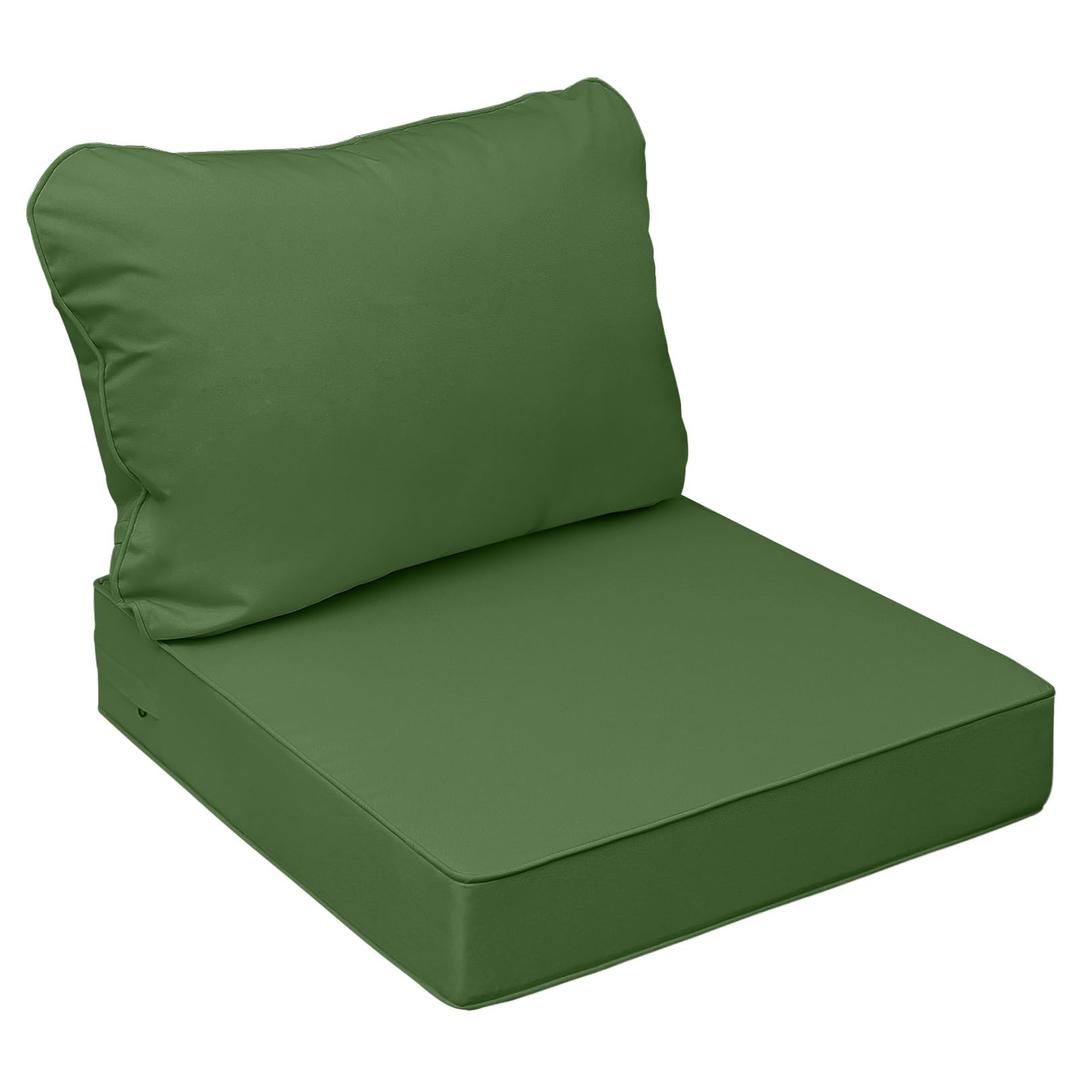 AAAAAcessories Outdoor Chair Cushions, 21 x 19 x 3 + 19 in, 2 Pack