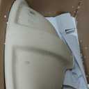 AMASHEN 18 Inch Vessel Sink Oval Undermount Bathroom Sink Ceramic Vanity Sink with Overflow, White UB-11