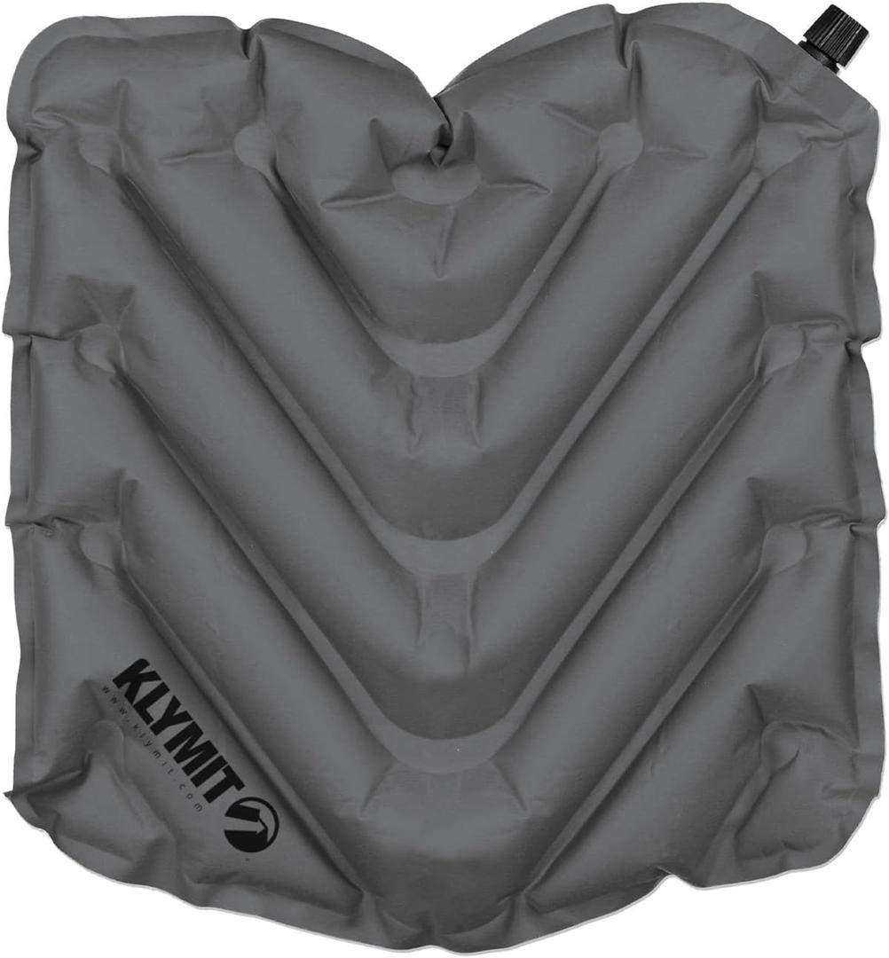 KLYMIT V Seat - Portable, Inflatable Padded Cushion Seat, Perfect for Air Travel, Camping, Backpacking and Bleacher Seats
