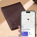Miroddi Genuine Leather Mens Wallet, Works with Apple Find My, RFID Blocking Smart Wallet for Men, Holds up to 10 Cards, Slim Bifold Credit Card Holder with Cash Slot, Wireless Rechargeable, Brown