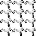 Timtin 12 Pcs Furniture Moving Dolly Set, 3 Wheel Steel Tri Dolly Heavy Duty Movers Mobile Rollers, Triangle Swivel Caster Easy Moving Tool for Home Furniture, Appliance, 6 Inch, 200 lbs Capacity