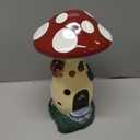 Fairy Houses for Outside - Solar Light Garden Decor, Solar Garden Decor, Waterproof Yard Mushroom Ornaments for Patio Lawn, Christmas, Birthdays, Unique Gift Ideas for Gardening Mom & Grandma