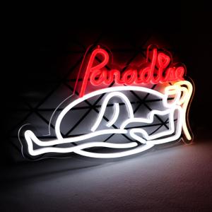 Game Neon Sign for Playroom Decor,Paradise Led Lights for Man Cave Gaming Room Internet Bar or Bedroom Decoration.5V USB Powered,Easy Hanging.