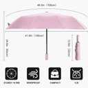 UV Protection Umbrella for Rain Sun Umbrellas Windproof Anti-Rebound UPF 50+ UV Travel Umbrella Compact for Women Men