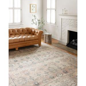 Loloi Hathaway Collection HTH-03 Java/Multi 9'-0" x 12'-0", .25" Thick Area Rug, Soft, Durable, Printed, Modern, Low Pile, Non-Shedding, Easy Clean, Living Room Rug