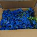 24 Pack Royal Blue Wisteria Hanging Flowers Garland, 3.77 Feet Royal Blue Artificial Wisteria Flower Vines, Fake Royal Blue Wisteria, Royal Blue Flower Vines for Backdrop, Hanging Flower Garland Decor