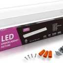 Hardwired LED Under Cabinet Task Lighting - 12 Watt, 18", Dimmable, CRI>90, 4000K (Cool White), Wide Body, Long Lasting Metal Base with Frost Lens