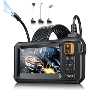 Endoscope Camera with Light, Inspection Borescope Camera with 4.3" IPS Screen, 1920P HD with 8 LED Lights, 16.4FT Semi-Rigid Cord Bore Scope, IP67 Waterproof Endoscope for Sewer, Tools(Orange) Endoscope Camera with Light, Inspection Borescope Camera with 4.3" IPS Screen, 1920P HD with 8 LED Lights, 16.4FT Semi-Rigid Cord Bore Scope, IP67 Waterproof Endoscope for Sewer, Tools(Orange)