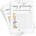 Baby Shower Emoji Pictionary Game, Baby Shower Games for Boy or Girl, 50 Cards, Minimalist