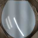 Round Toilet Seat, Standard 16.5 Slow/Soft Close Round Toilet Seat for Round Toilets, No-Slam Quiet-Close Lid, Easy-to-Install, White, Durable Never-Loosen Design