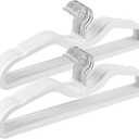 Plastic Hangers 20 Pack Ultra-Thin Space-Saving ABS 360 Swivel Hook Ideal for Closet Organization Fits Coats Shirts Dresses & More (20, White)
