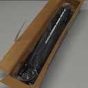 Shower Curtain Rod Adjustable 43-66 inch, 1"Diameter Spring Tension Curtain Rod No Drill, Anti-Rust Non-Slip Shower Rod, Black Shower Curtain Rod for Bathroom Tension