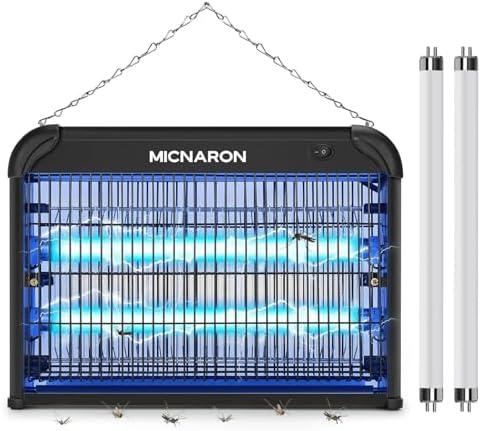 Upgraded Indoor Bug Zapper, 3800V Powerful Electric Indoor Insect Killer - 2 Extra Replacement Bulbs, Fruit Fly Trap Bug Mosquito Killer Lamp