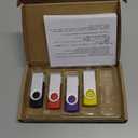 Aiibe 5 Pack 32 GB Flash Drive 32GB USB Flash Drive USB 2.0 Memory Stick Thumb Drive 32GB Multi Pack USB Drives (32G, 5 Mixed Colors: Black Red Yellow White Purple)