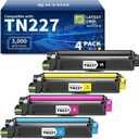 TN227 TN227BK/C/M/Y High Yield Toner Cartridge 4 Pack Compatible for Brother TN 227 TN223 TN-227 TN-223BK/C/M/Y Work for HL-L3270CDW MFC-L3770CDW MFC-L3710CDW HL-L3290CDW HL-L3210CW Printer (4 Pack )