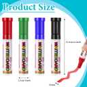 Gersoniel 4 Packs Extra Thick Dry Erase Markers Fine Point White Board Markers Dry Erase 12 mm Big Nib Erasable Pens for Glass, Window, Black Board, Mirror, Assorted Colors
