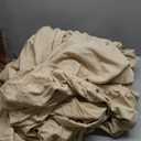 Simple&Opulence Linen Fitted Sheet (1 Piece) - 14 Inch Deep Pocket Mattress Cover Natural Flax Cotton Blended Soft Breathable Bedding - Linen, Twin Size