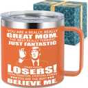 Gifts for Mom from Daughter, Son - Mothers Day, Birthday, Christmas Ideas Funny Gifts for Mommy, Mama - 14 Oz Coffee Mug (Mom Orange)