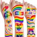 139+ PCS Pride Tattoos For Men Adults, Gay Pride Tattoos Face, Pride Day Accessories For Women, LGBT Rainbow Festival Fake Temporary Tattoos Body Stickers Celebrations Party Equality Parades