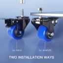 Stem Caster Wheels 2 inch Heavy Duty, Swivel Threaded Stem Mount Casters Set of 4 with American Size UNC 1/4"-20 x 1