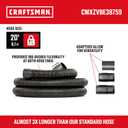 CRAFTSMAN CMXZVBE38759 2-1/2 in. x 20 ft. POS-I-LOCK Wet Dry Vacuum Hose