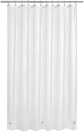 Mrs Awesome 72x96 X-Long Frosted Shower Curtain Liner with Magnets, Extra Long PEVA Plastic Shower Curtain for Bathroom, 72 x 96, Frost