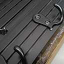 Decorative Key Hanging Rack with 4 Double Hooks  Easy Install Natural Wooden Key and Mail Holder for Wall Mount  Entryway Decor Rack with Shelf (Carbon Black)