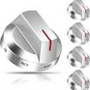 AMI PARTS DG94-04167A Fits for Samsung Stove Knob Replacement but Not Samsung Electric Stove knob, Replacement for NX60T8111SS NX60T8311SS NE63T8111SS NX60T8711SS(5PCS Silver)