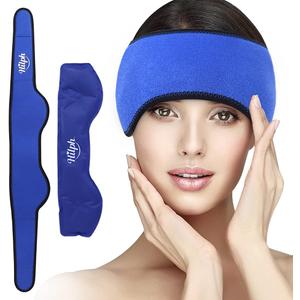 Hilph Headache Ice Pack Migraine Ice Head Wrap, FSA HSA Eligible, Reusable Head Cold Pack Forehead Ice Pack for Migraine Relief, Headache Tension, Sinus Pain, Chemo, Stress Relief (Blue)