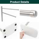 Hand Towel Holder, F-Shape Hand Towel Stand with Marble Base, Stainless Steel Swivel Hand Towel Rack Standing Towel Bar for Bathroom Kitchen Countertop, 2 Arms (Brushed Nickel)