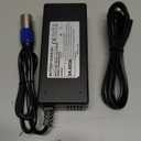 54.6V 2A Battery Charger for 48v Li-ion Battery Pack, 3-Pin Male XLR Connector, Equipped with HD display to Show the Current Voltage, Multiple Security Protection and Smart Shut-Off Charging