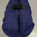 Mklhgty Small Dog Coat with Harness Built-in, Waterproof Reflective Fleece Lined - Warm Windproof Winter Jacket with Back Zipper, Cold Weather Snow Dog Coats - Blue - XS