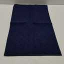 Cotton Paradise 100% Cotton Non Slip Bath Mats for Bathroom, 18x30 inch Soft Absorbent Quick Dry Machine Washable Floor Bath Mat, Navy Blue Bath Rug