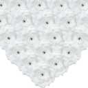 Rose Head Flowers with Stem, 50 White Artificial Flowers, Used for Wedding Decoration DIY Handmade Flowers Silk Fake Rose 3 Inches and 6 Inches Stem Valentines Day Decorations