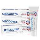Sensodyne Sensitivity & Gum Whitening Toothpaste, Toothpaste for Sensitive Teeth & Gum Problems, 3.4 Ounces (Pack of 3)