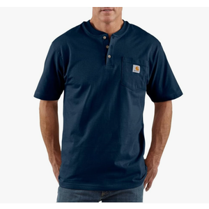 (4XL) Carhartt Men's K84 Short Sleeve Workwear Henley T-Shirt