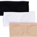 Maidenform Girls' Bra Bandeau 3 Pack (Small, White)